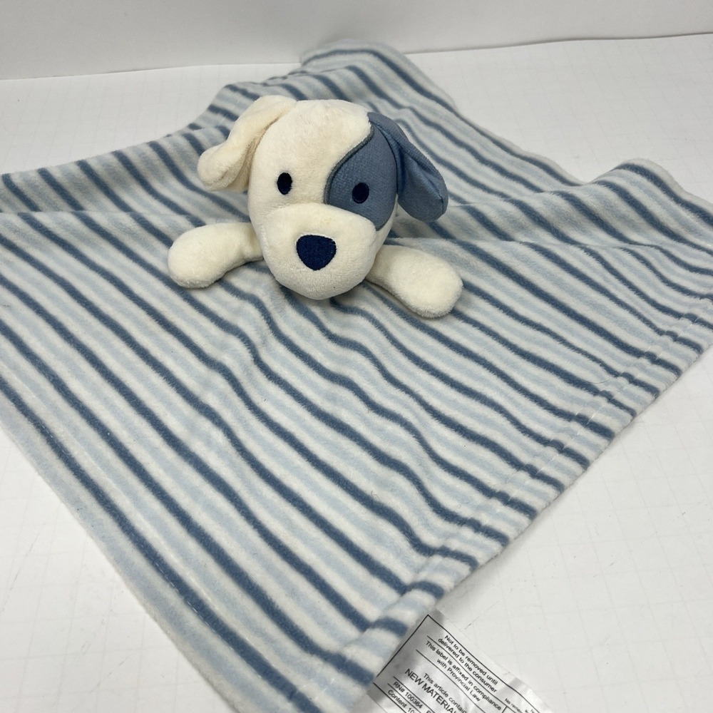Chickpea Pajama Plush Dog Lovey Security Blanket Blue Striped 14x14 Baby comfort